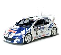 TAMIYA 24221 1:24 Peugeot 206 WRC-Faithful Replica, Making, Plastic, Crafts, Hobby, Gluing, Model Kit, Assembly, Unpainted, Multicoloured