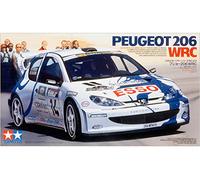 TAMIYA 24221 1:24 Peugeot 206 WRC-Faithful Replica, Making, Plastic, Crafts, Hobby, Gluing, Model Kit, Assembly, Unpainted, Multicoloured