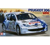 TAMIYA 24221 1:24 Peugeot 206 WRC-Faithful Replica, Making, Plastic, Crafts, Hobby, Gluing, Model Kit, Assembly, Unpainted, Multicoloured