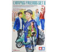 Tamiya 24356-000 - Campus Friends II Action Figure Kit - Modelling Kit - Plastic Building Kit - Building Kit - Detailed Replica - Unpainted - Multicoloured