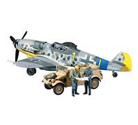 Tamiya 1:48 Bf-109G6 & Kubelwagen 82 2-in-1 Model Kit - Detailed Scale Aircraft & Vehicle