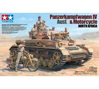 Tamiya 25208 Panzer Kampfwagen IV Ausf F & German Motorcyle Set 1:35 Model Kit