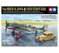 TAMIYA 25213 1:48 Focke-Wulf Fw190 D-9 JV44 & Citroen 11CV Staff Car Set