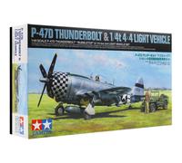 Tamiya 25214 P-47D Thunderbolt Bubbletop w/1/4 Ton 4x4 Vehicle Set 1:48 Model
