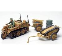 Tamiya 300032502 – 1:48 WWII German Kettenkraftrad with Cart & Goliath
