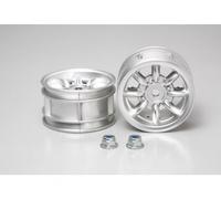 Tamiya 300050676 - M-Chassis 8-Spoke Wheels (2) Chrome 24mm - New
