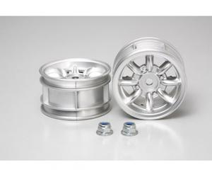 Tamiya 300050676 - M-Chassis 8-Spoke Wheels (2) Chrome 24mm - New