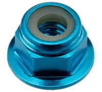 TAMIYA 300053159 - Aluminium Stop Nut Blue Anodised (5), 4 mm