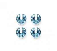 Tamiya 300053876 - Aluminum Spring Plate -1mm (4) Blue Anodized - New