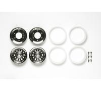 Tamiya 300054414 - 1/10 - Bruiser 4X4 Rims (2) 4-Piece Chrome - New