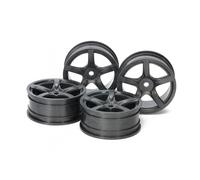 Tamiya 300054739 - 1:10 24mm Wheels 5-Sp. Black (4) Hard - New