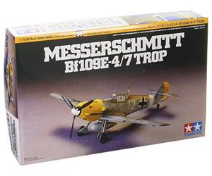 TAMIYA 300060755 60755 Messerschmitt 300060755-1:72 ME-BF 109E-4/7 Trup, Airplane, Standing Model, Faithful Replica, Plastic Kit, Crafts, Model Kit, Assembly, Unpainted, 1/72