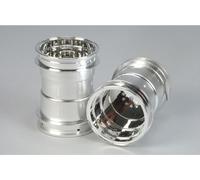 Tamiya 309335085 - Super Clod Buster Chrome Wheels (2) - New