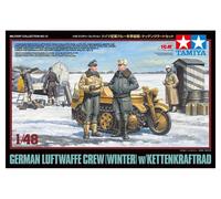 TAMIYA 32412 1:48 German Luftwaffe Crew (Winter) w/Kettenkraftrad