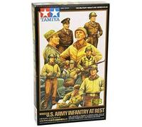 TAMIYA 32552 1:48 WWII U.S. Army Infantry At Rest with Jeep