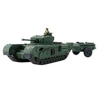 TAMIYA TAM32594 Military 32594-1:48 British Tank Churchill Mk.VII Crocodile, Model Building, Crafts, Hobby, Gluing, Plastic Kit, Unvarnished