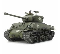 Tamiya TAM32595 Fahrzeug 32595-1:48 US M4A3E8 Sherman Easy Eight, Model, Plastic, Detailed Replica, Assembly Kit, Unvarnished