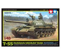 Tamiya Plastic Model Kit – Russian Medium Tank T-55 – 1:48 Scale – Green – 32598