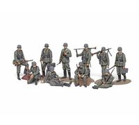TAMIYA Military 32602 1:48 Figure Set German Infantry (10) Faithful Replica, Plastic Kit, Crafts, Model Kit, Assembly, Unpainted, Multi-Coloured