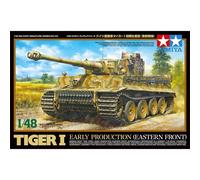 TAMIYA Panzer, 32603 1:48 SdKfz. 181 Tiger I Eastern Frü.Prod. Model Building, Plastic Kit, Crafts, Hobby, Gluing, Plastic Kit, Unpainted, Multicoloured, Small