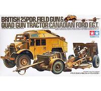 25PDR FIELD GUN & QUAD TRACTOR FORD FGT (BRITISH & CANADIAN MKGS)#44 1/35 TAMIYA