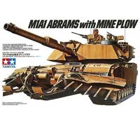 Tamiya 35158 1:35 US M1A1 Abrams Tank w/Mine Plow Plastic Model Kit NIB
