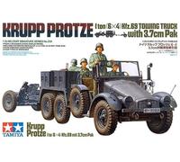 Tamiya 300035259 1:35 WWII German Krupp Protze with PAK (4), 37 mm