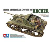 TAMIYA 300035356 300035356-1:35 British Tank Destroyer Archer 17pdr, Faithful Replica, Plastic Kit, Crafts, Model Kit, Assembly, Unpainted, Green