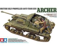 TAMIYA 300035356 300035356-1:35 British Tank Destroyer Archer 17pdr, Faithful Replica, Plastic Kit, Crafts, Model Kit, Assembly, Unpainted, Green