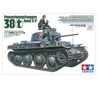 Tamiya 300035369 35369 Pz.Kpfw. 38(T) Ausf E/F Tank 1:35 Plastic Model Kit, Unlackiert