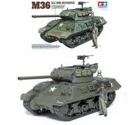 TAMIYA 35390 1:35 US M36 Jagdpanzer (1) - Model making, plastic kit, hobby, crafts, tank building kit, military construction, tank 1:35, stand model making