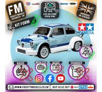TAMIYA 47492 1:10 RC Fiat Abarth 1000TCR MB-01 Painted Remote Control Car, RC Vehicle, Model Building, Kit for Assembly, Hobby, Crafts, RC Model Making