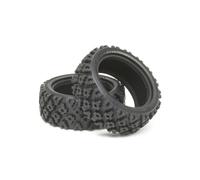Tamiya 50476 Rally Block Tires/Tyres (1 Pair), (TA01/TA02/TT01/TT02/XV-01/XV-02)