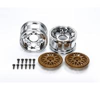 Tamiya 50549 2-Piece Wide Mesh Wheels (1 Pair), (Porsche 911 GT2/Racing/TA02SW)