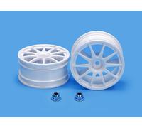 Tamiya 50732 10-Spoke One-Piece Wheels (1 Pair) (TT01/TT02/TL01/TA01/TA02/TA03)