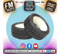 TAMIYA - 51023 1/10 RC CAR RACING RADIAL TIRES/TYRES w/inserts 24MM WIDE (2PCS)