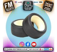 TAMIYA - 51049 1/10 RC CAR RACING SLICK TIRES/TYRES w/inserts 24MM WIDE (2PCS)
