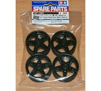 Tamiya 51263 Twin 5-Spoke Wheels 4 Pcs. (Black, 26mm/+4) (Ferrari FXX)
