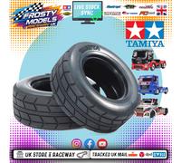 TAMIYA 51589 - TT01E 1/14 RC RACING EURO TRUCK TYRES / TIRES (2Pcs CARPET & TARM