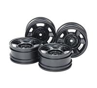 TAMIYA 51688 CC-02 6-Sp. Rims 26 mm (4) Sw. Offset+4 - Model Building Accessories, RC Accessories, RC Rims, Accessories for Remote Controlled Vehicles, RC Model Making, Black