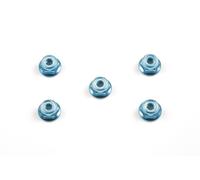 Tamiya 53159 4mm Anodized Aluminum Flange Lock Nuts (Blue, 5 Pcs), (TT01/TT02)