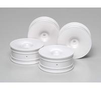 Tamiya 53473 Medium-Narrow White Dish Wheels (Offset +2), (TRF418/TRF419/TRF420)