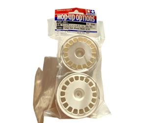 Tamiya 53881 Large Dish Wheels REAR 62/35 White NIP