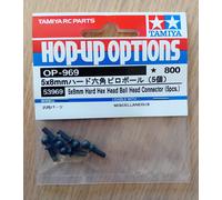 Tamiya 53969 5x8mm Hard Hex Head Ball Head Connector (5 Pcs.) Hop-Up OP-969