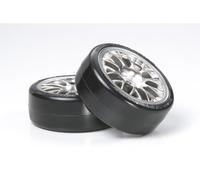 Tamiya 54021 Metal Plated Mesh Wheel w/Super Driftech (24mm/+2), TT01D/TT02D