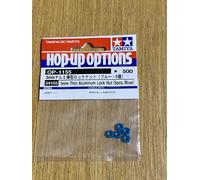 Tamiya 54155 3mm Thin Aluminium Lock Nut Blue Hop Up Options 5pcs 1/10 NIP