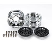 Tamiya 54794 Two-Piece Mesh Wheels (2 Pcs, Black) (TT01/TT02/TA02/TA03/TL01) NIP