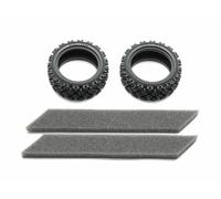 Tamiya 54861 Rally Block Tires (Soft, 1 Pair), (TA01/TA02/TT01/TT02/TL01/XV-01)
