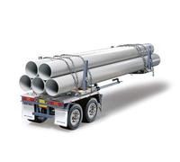 TAMIYA 56310 300156310 2-Axle Stake Trailer 1:14 Stake Telescopic Trailer BS Assembly Kit RC Truck Remote Control Truck Truck Truck Construction Toy Model Making Crafts Silver