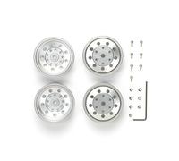 Tamiya 56518 Metal-Plated Rear Wheels (22mm Width/Matte Finish), (Scania/MAN)